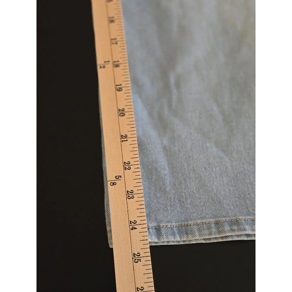 Style & Co Plus Women's 18W Straight Crop Jeans High Rise Wash Light Blue Denim - Picture 10 of 10